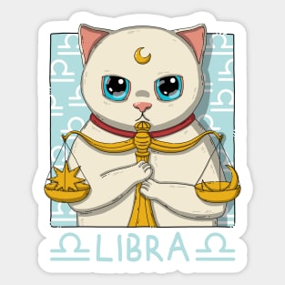 Libra Neko Sticker